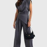 Sofia Conjunto Asimétrico con Hombros Drapeados