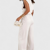 Sofia Conjunto Asimétrico con Hombros Drapeados