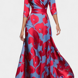 Lauren Vestido Maxi Envolvente Floral