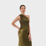 Asmine Elegante Vestido de Un Solo Hombro