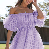 Evie - Vestido Mini de Manga Abullonada