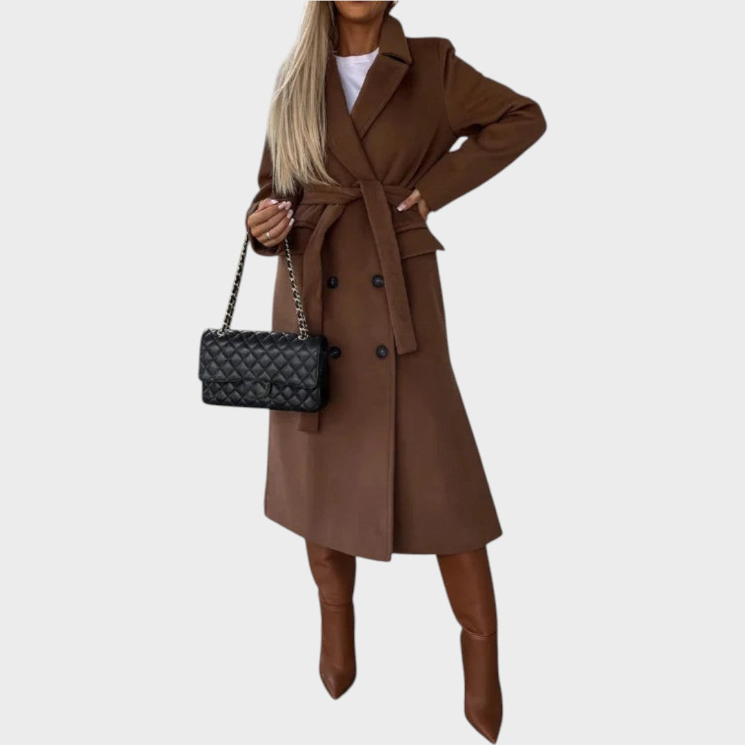 Gina Abrigo Largo Con Solapas y Botones