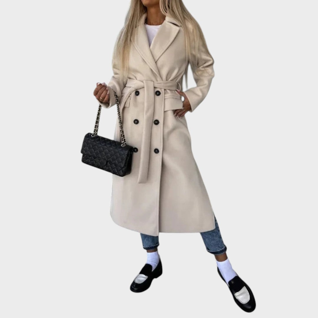 Gina Abrigo Largo Con Solapas y Botones