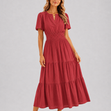 Vestido Sofía – Midi de Verano con Cintura Elástica