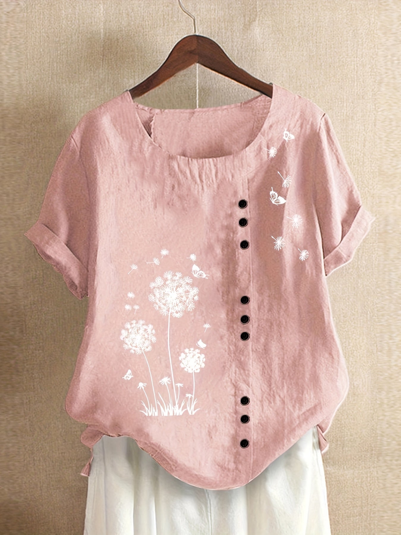 Hermione – Blusa con Estampado de Diente de León