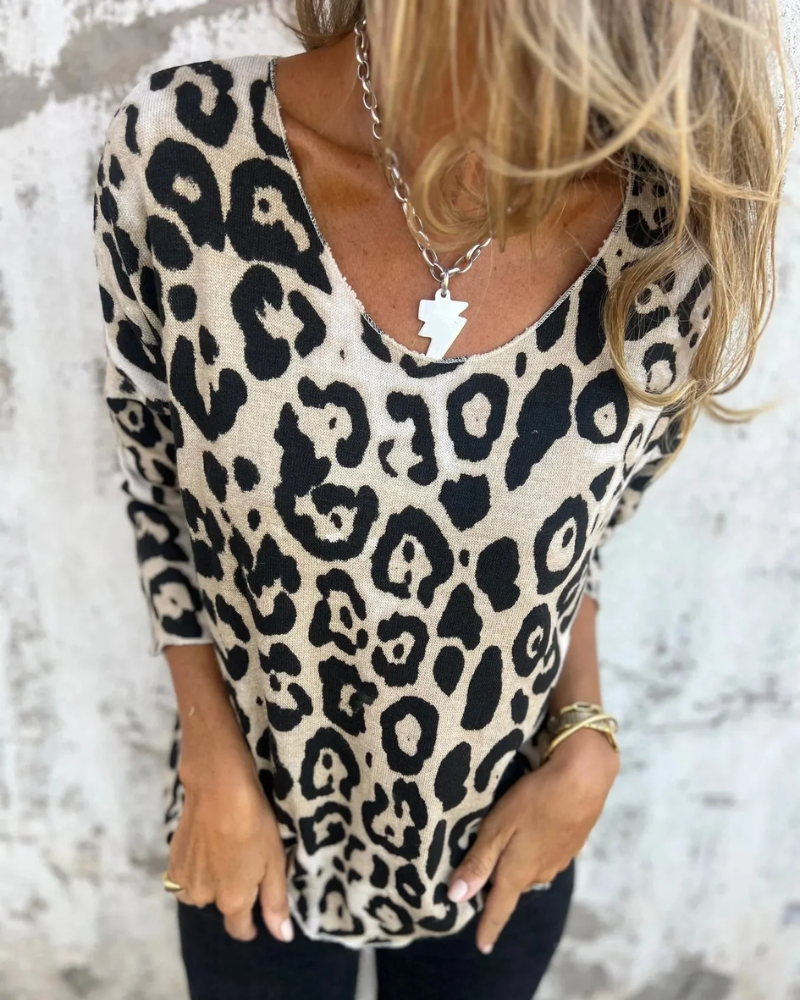 SERANA - BLUSA CON ESTAMPADO DE LEOPARDO