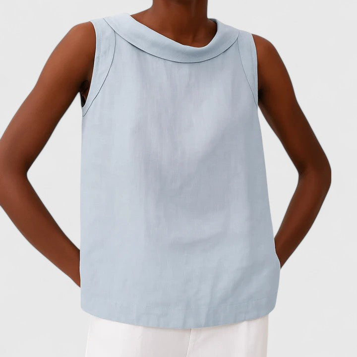Anastine | Top Elegante con Cuello Alto