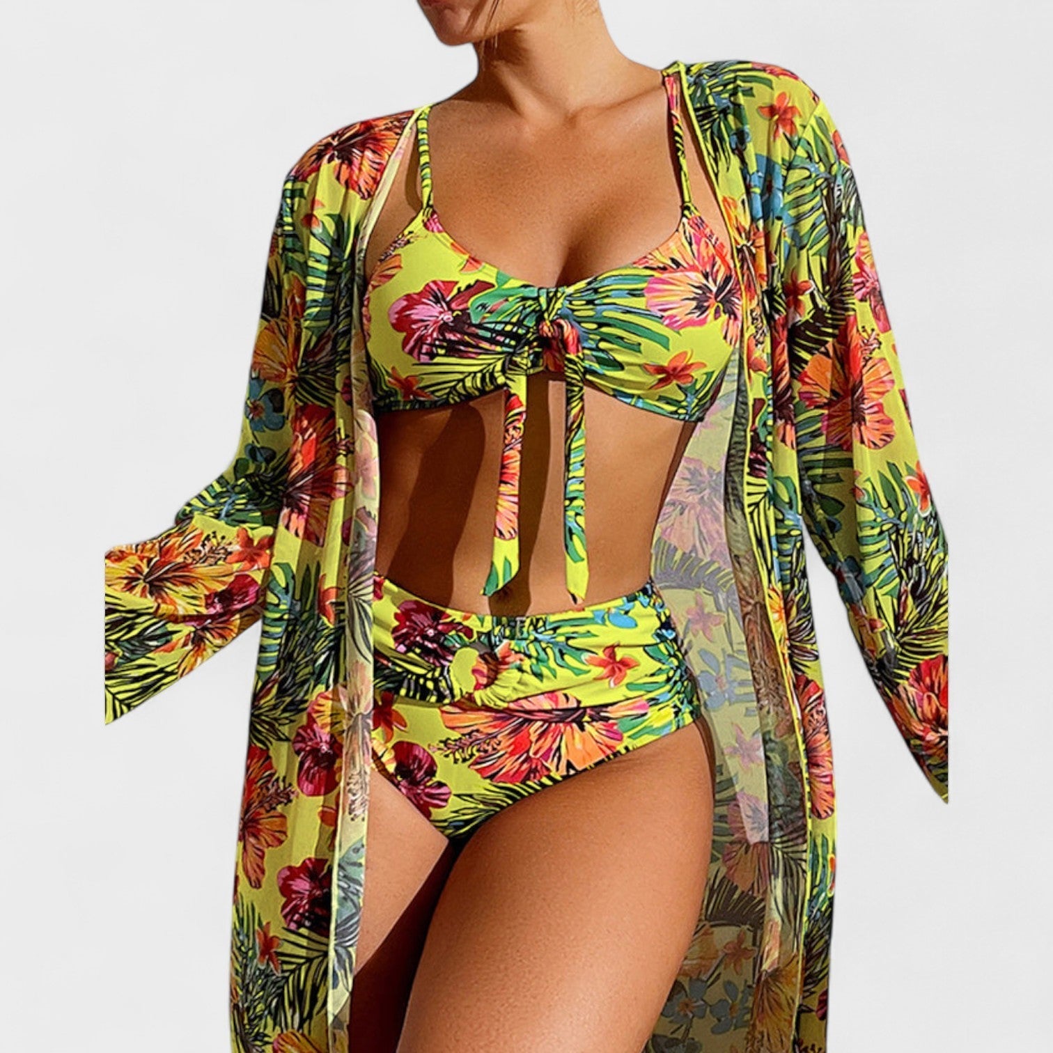 Glenda – Conjunto Floral de Bikini y Top que realza tu feminidad