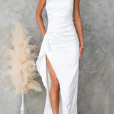 Inez - Elegante Vestido Maxi de Un Hombro
