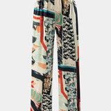 Arce Pantalones Rectos de Cintura Alta con Estampado Floral