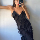 Zara - Vestido Maxi con Volantes