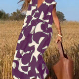 Lauren | Vestido de Corte A Sin Mangas Abstracto