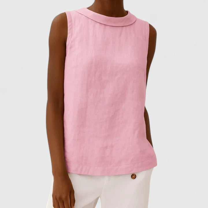Anastine | Top Elegante con Cuello Alto