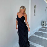 Zara - Vestido Maxi con Volantes