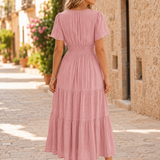 Vestido Sofía – Midi de Verano con Cintura Elástica