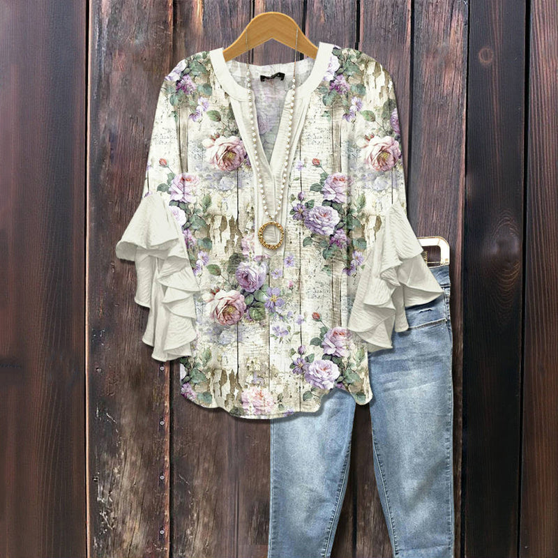 Dakota™ - BLUSA CON FORMA LARGA Y ESTAMPADO FLORAL