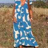 Lauren | Vestido de Corte A Sin Mangas Abstracto