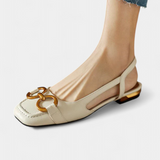 Alma Mocasines Slingback con Punta Cuadrada