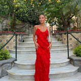 Zara - Vestido Maxi con Volantes