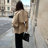 Valentina Gabardina Corta con Cinturón - Beige