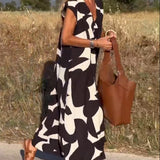 SITA - Vestido con estampado y escote en V