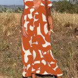 Lauren | Vestido de Corte A Sin Mangas Abstracto