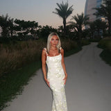 LILY - Vestido Maxi Floral Con Tiras Ajustables
