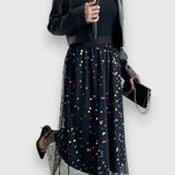 Claire Falda de Lunares Colorida