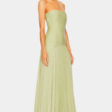 Deia Vestido Maxi de Malla con Mangas Acampanadas