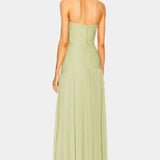 Deia Vestido Maxi de Malla con Mangas Acampanadas