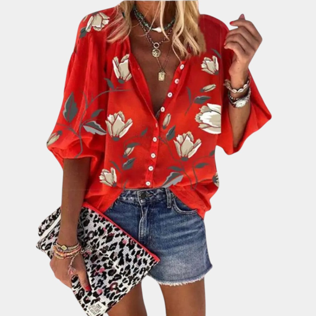 Mila | Blusa de verano con estampado floral para mujer