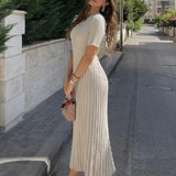 Maxi - Vestido Maxi Largo de Punto