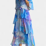 Carol Vestido Maxi Floral Acuarela