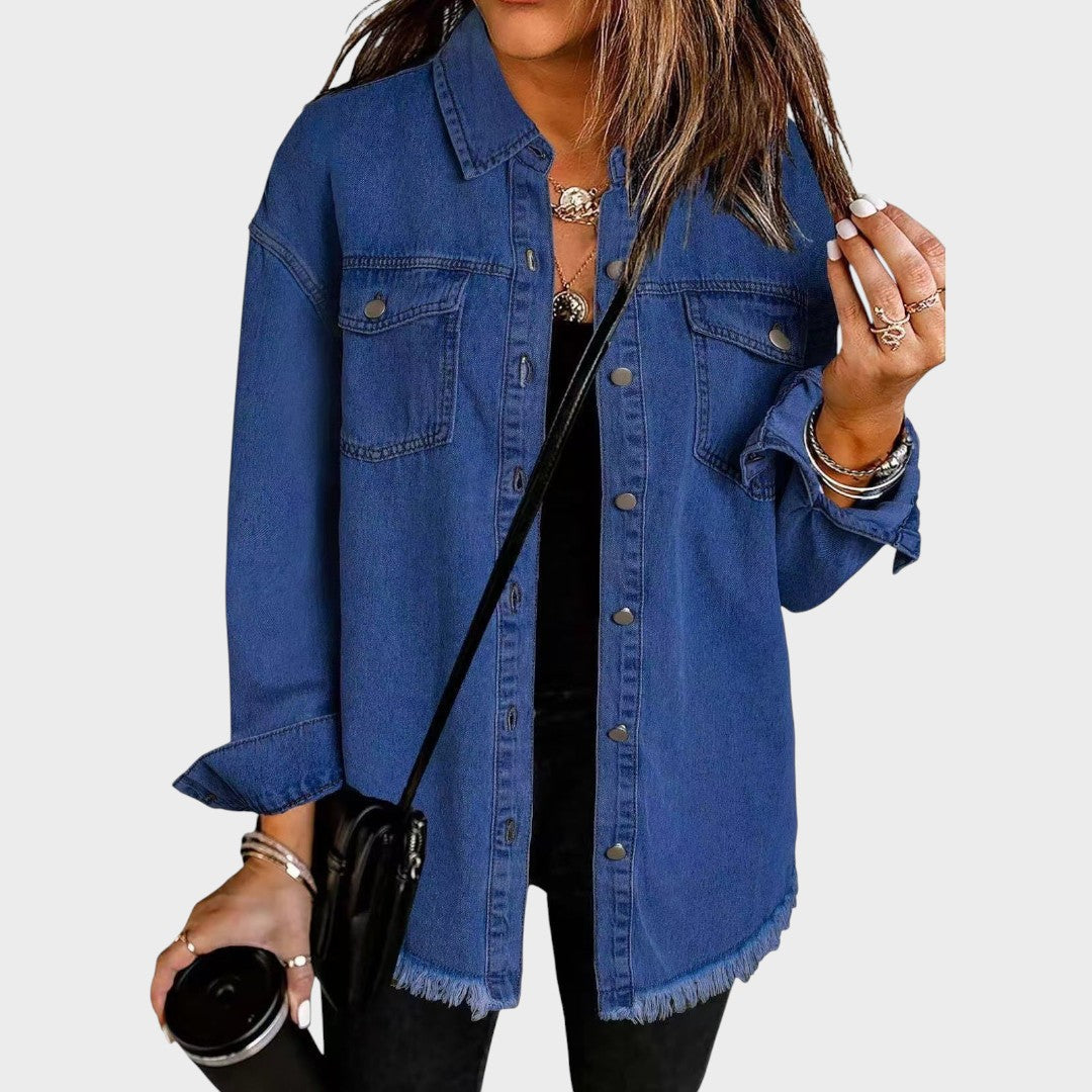 Morgana Camisa Estilo Chaqueta Vaquera