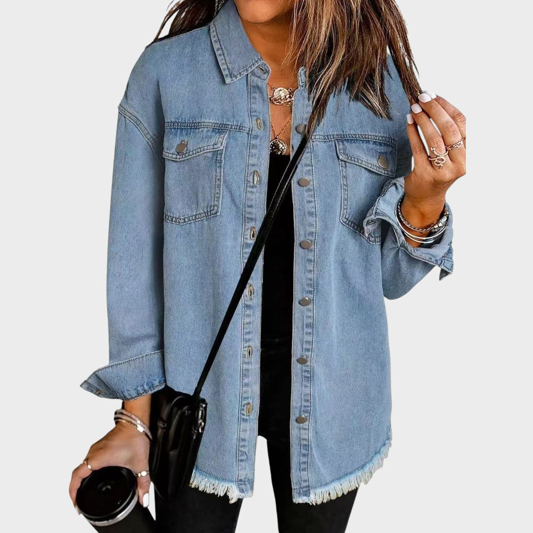 Morgana Camisa Estilo Chaqueta Vaquera