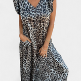 Isela Mono de Cuello en V con Estampado de Leopardo