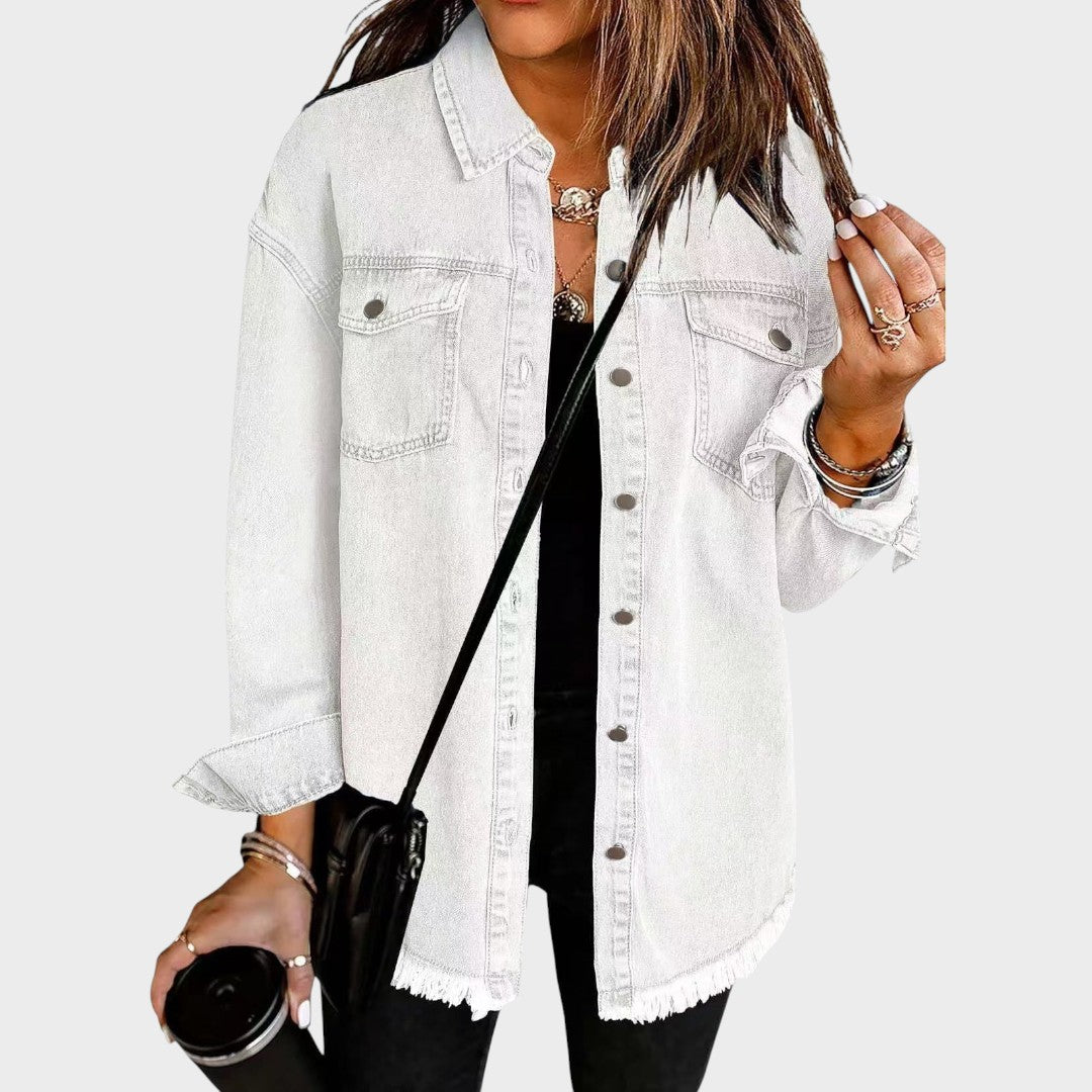 Morgana Camisa Estilo Chaqueta Vaquera