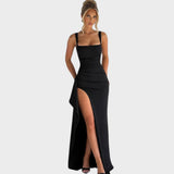 Zariani Elegante Maxi Vestido con Espalda Abierta