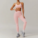 Conjunto de dos piezas con top corto y pantalones largos