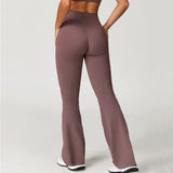 Pantalones de gimnasio con pernera de campana