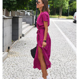 Yasmine | Vestido V-Cuello Elegante