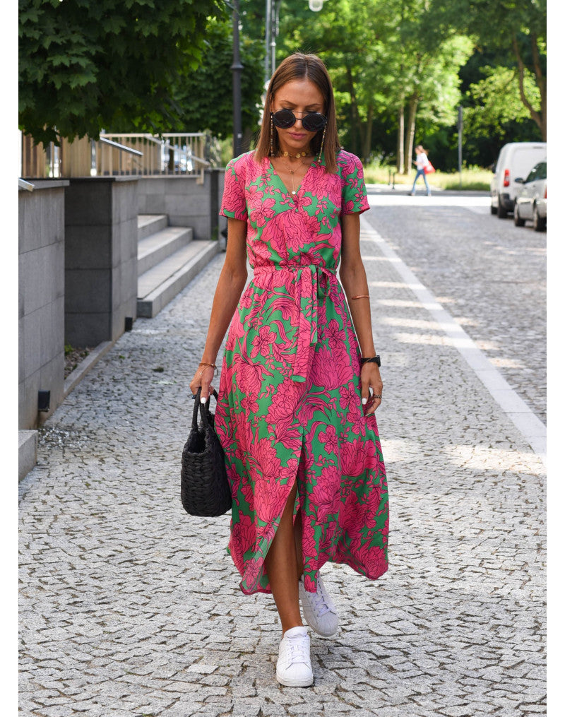 Yasmine | Vestido V-Cuello Elegante