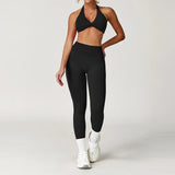 Conjunto deportivo sin costuras con leggings