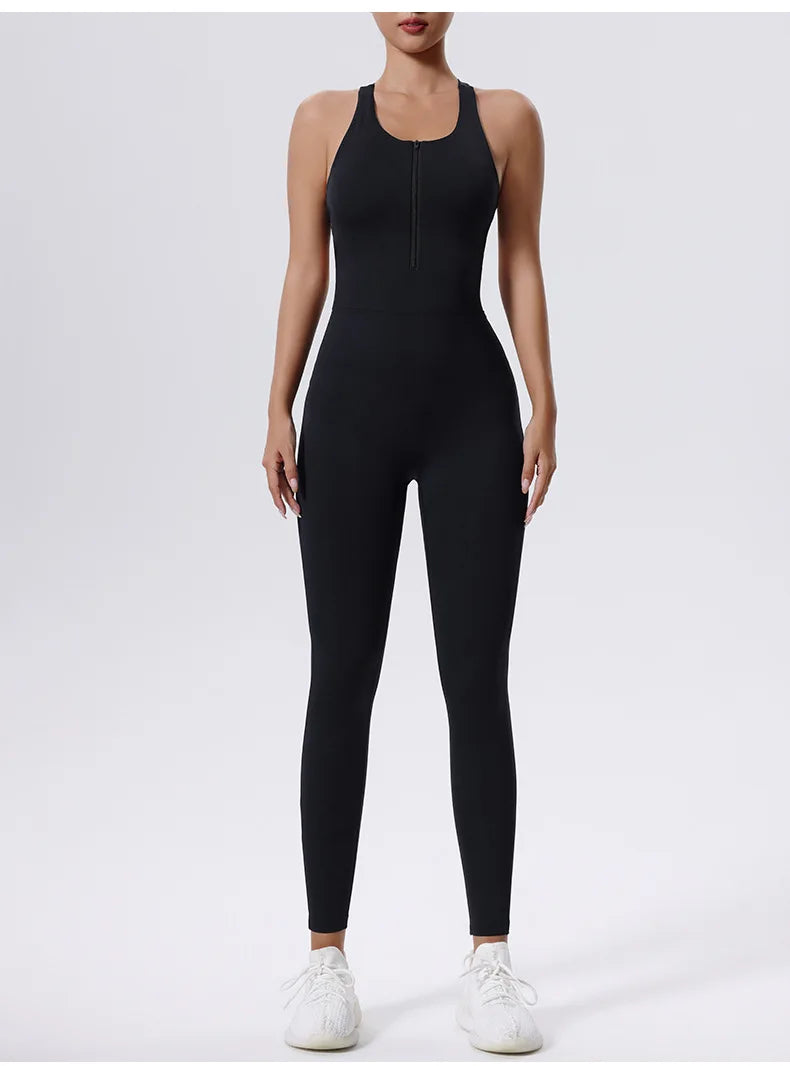 Conjunto deportivo de una pieza con cremallera