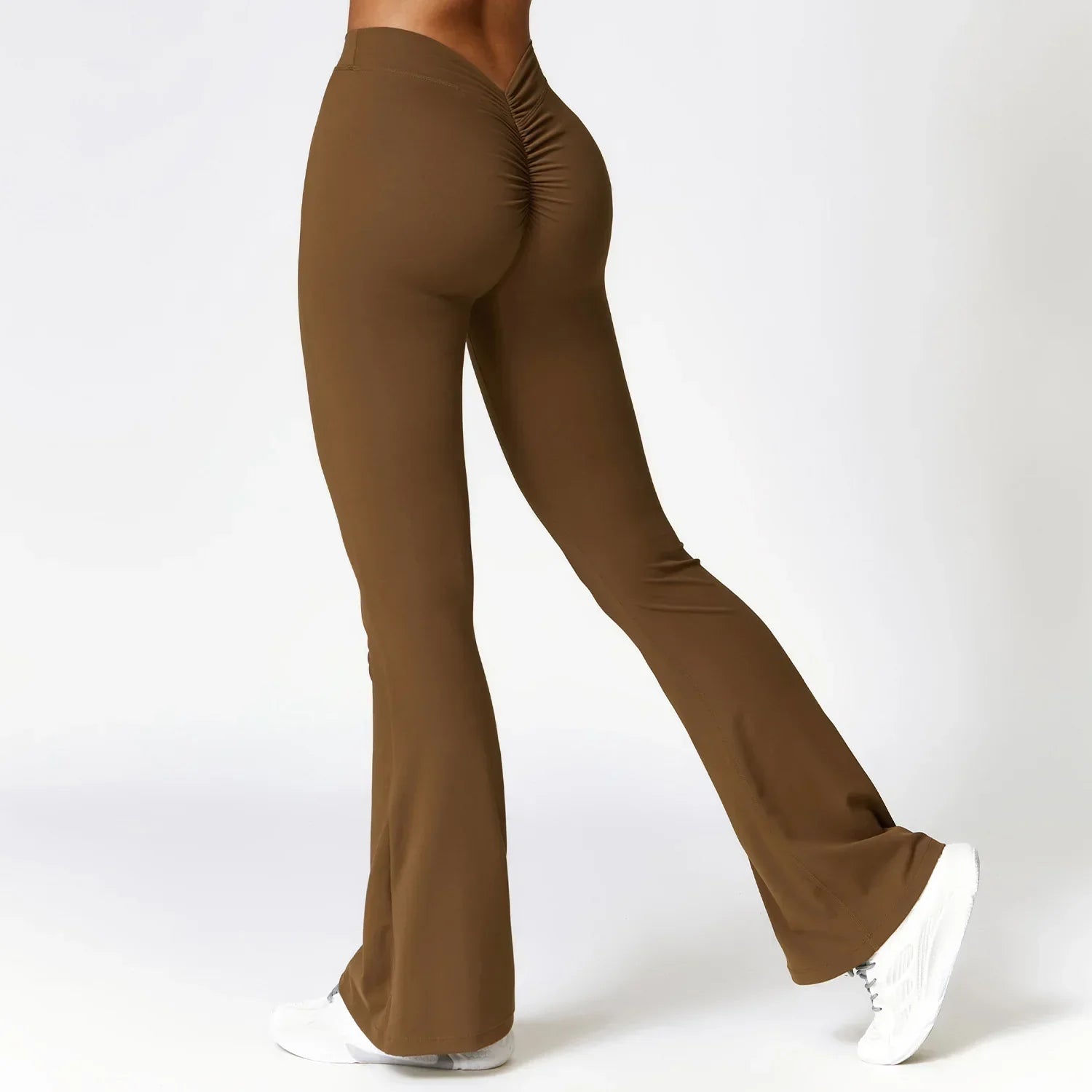 Pantalones de campana con estilo arrugado