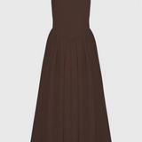 Verona Vestido Midi con Escote Cuadrado