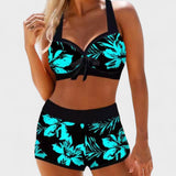 Sherrie – Bañador de cintura alta con estampado floral que realza tu belleza