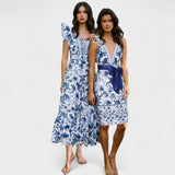 Conjunto Floral Mediterráneo – Bañador con Falda a Juego que destaca tu elegancia playera