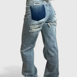 Roxy Jeans Vintage Desgastados de Cintura Alta