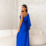 Zarra – Vestido Maxi Elegante de Un Hombro